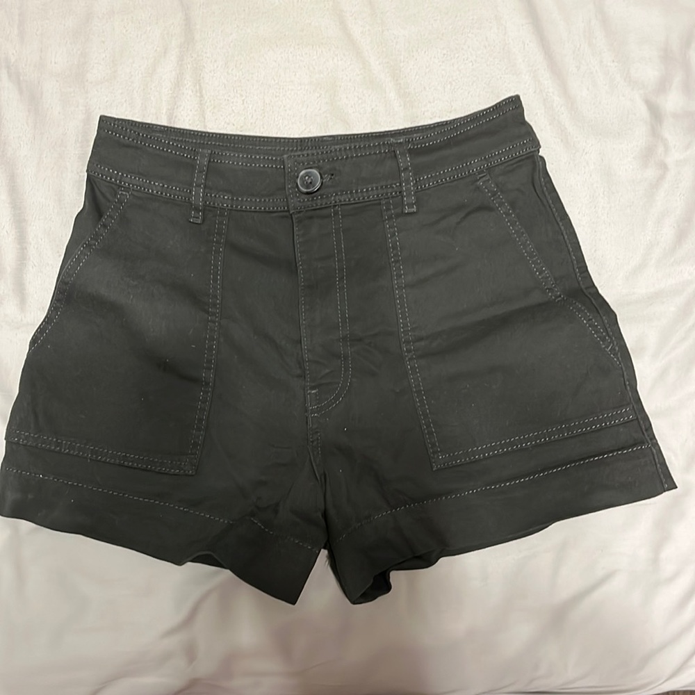 Dark Green Jean Shorts